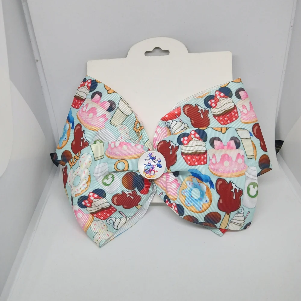 Hand Crafted Sweet Treats Kids Hair Bow - Multicolor Disney Themed